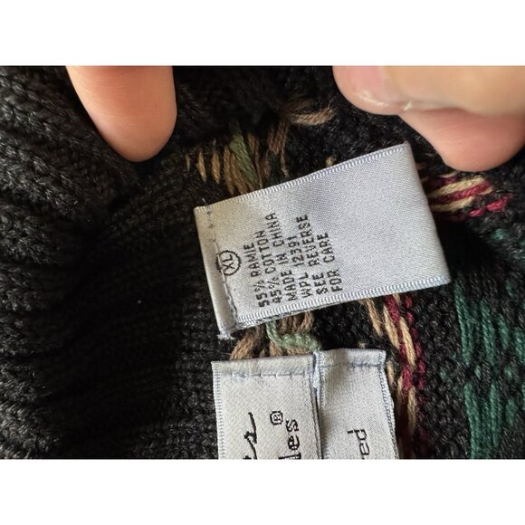 Signatures Northern‎ Isles Hand Knit Button Cabincore Sweater Cardigan Size XL - Picture 9 of 13
